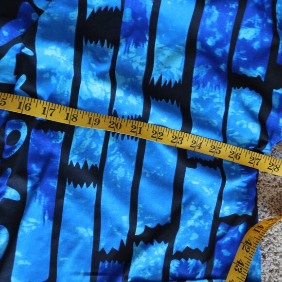 West African Blue and Black Patterned Long Kaftan Bubu Dress w/Pockets NWOT - Picture 13 of 16